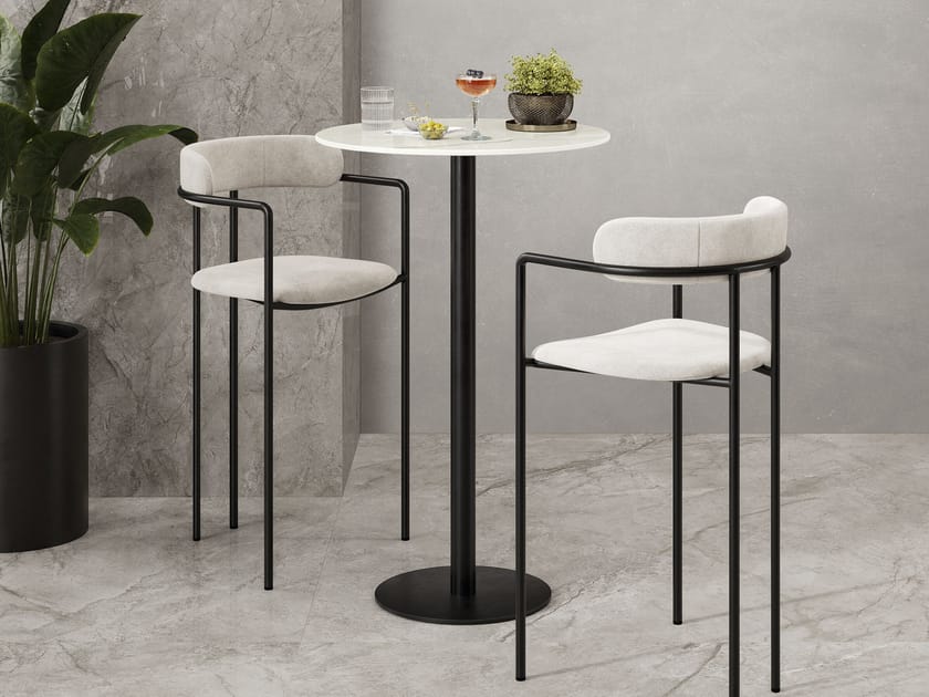 Высокий круглый стол из керамогранита Atlas Concorde MANHATTAN 110 ARCH-00101338