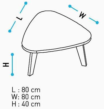 Tuna Ofis Треугольный журнальный столик из фанерованной древесины sun-id-1499439 - Вид №3