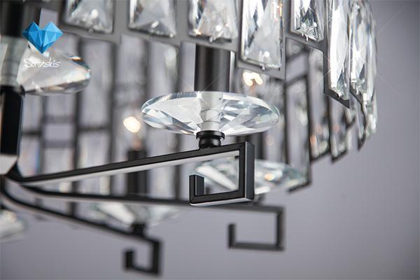 Подвесная люстра Bogates Frammenti 275/8 Strotskis BOGATES ДИЗАЙНЕРСКИЕ, FRAMMENTI 181621 Черный  - Вид №3