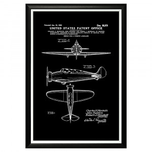 896521380_1818 Арт-постер «Патент на исследовательский самолет «Боинг», 1933» Object Desire