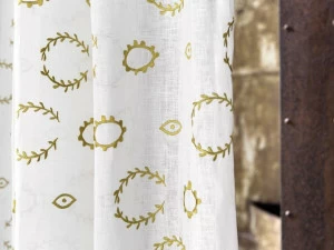 Élitis Вышитая льняная ткань Effigie