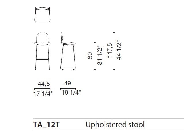 Штабелируемый мягкий стул из кожи или ткани CAPPELLINI Тейт ARCH-00100014 - Вид №7