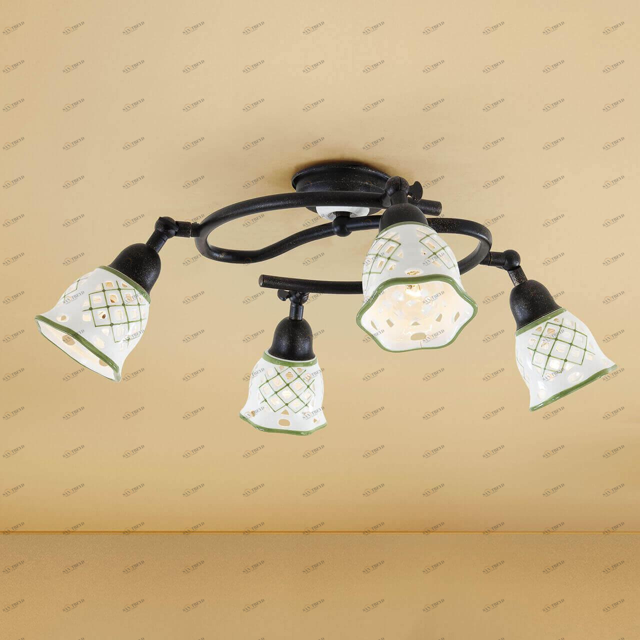 Спот потолочный зеленый Citilux "Ажур" CL534542 CITILUX АЖУР 00-3923941 Зеленый 