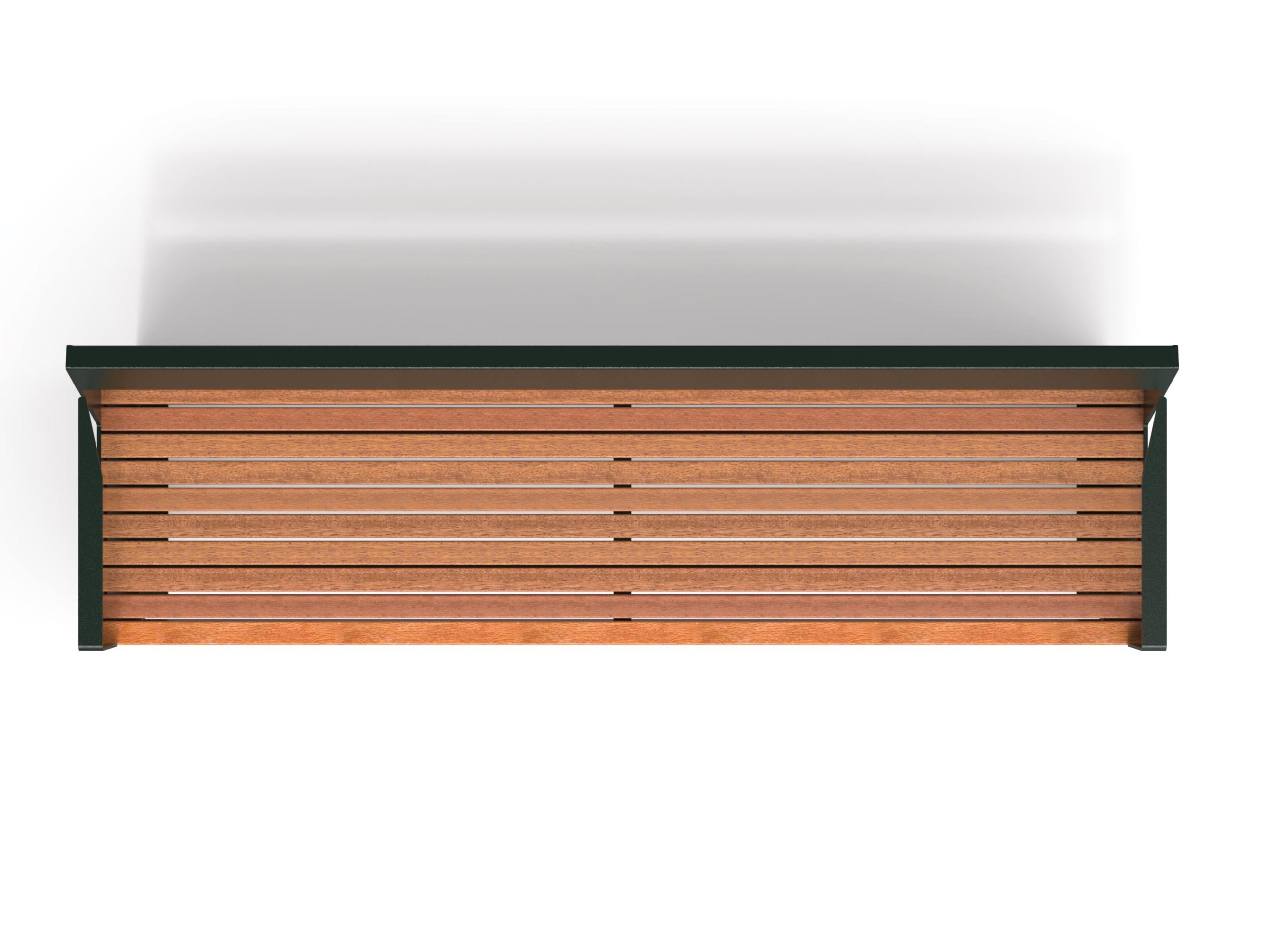 Стальная и деревянная скамья со спинкой с подлокотниками City Design Lena ARCH-00007636