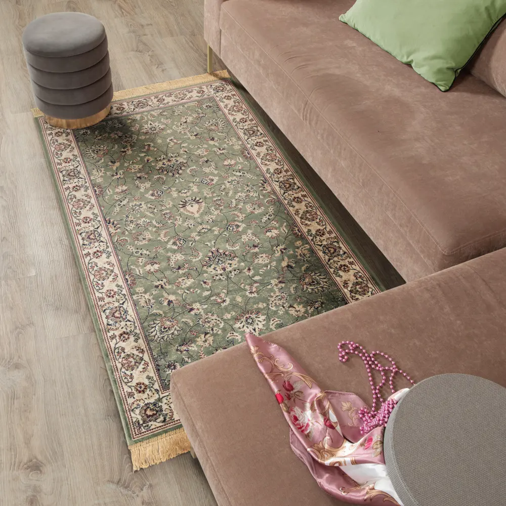 Ковер вискоза Isphahan 84552 Green 80x150 см цвет зеленый 83271481 STLM-2189388 Santreyd 