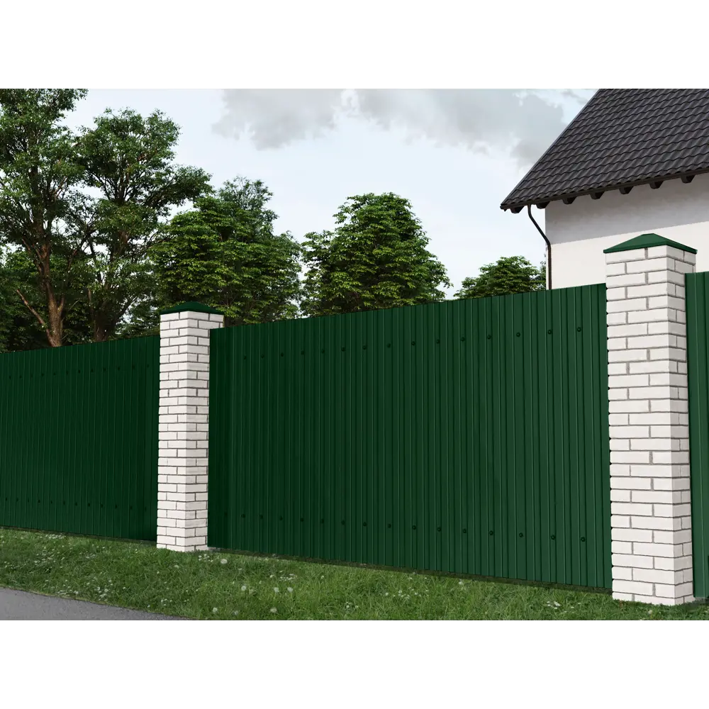 Профнастил С8 0.4 мм 1200x2000 мм RAL 6005 зеленый Santreyd STLM-2002699 - Вид №2