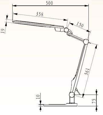 Настольная лампа Horoz Ebru черная 049-010-0010 HOROZ КЛАССИЧЕСКИЕ 195594 Серебро  - Вид №1