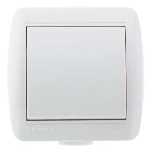 Выключатель накладной Lezard Nata 1 клавиша, цвет серый