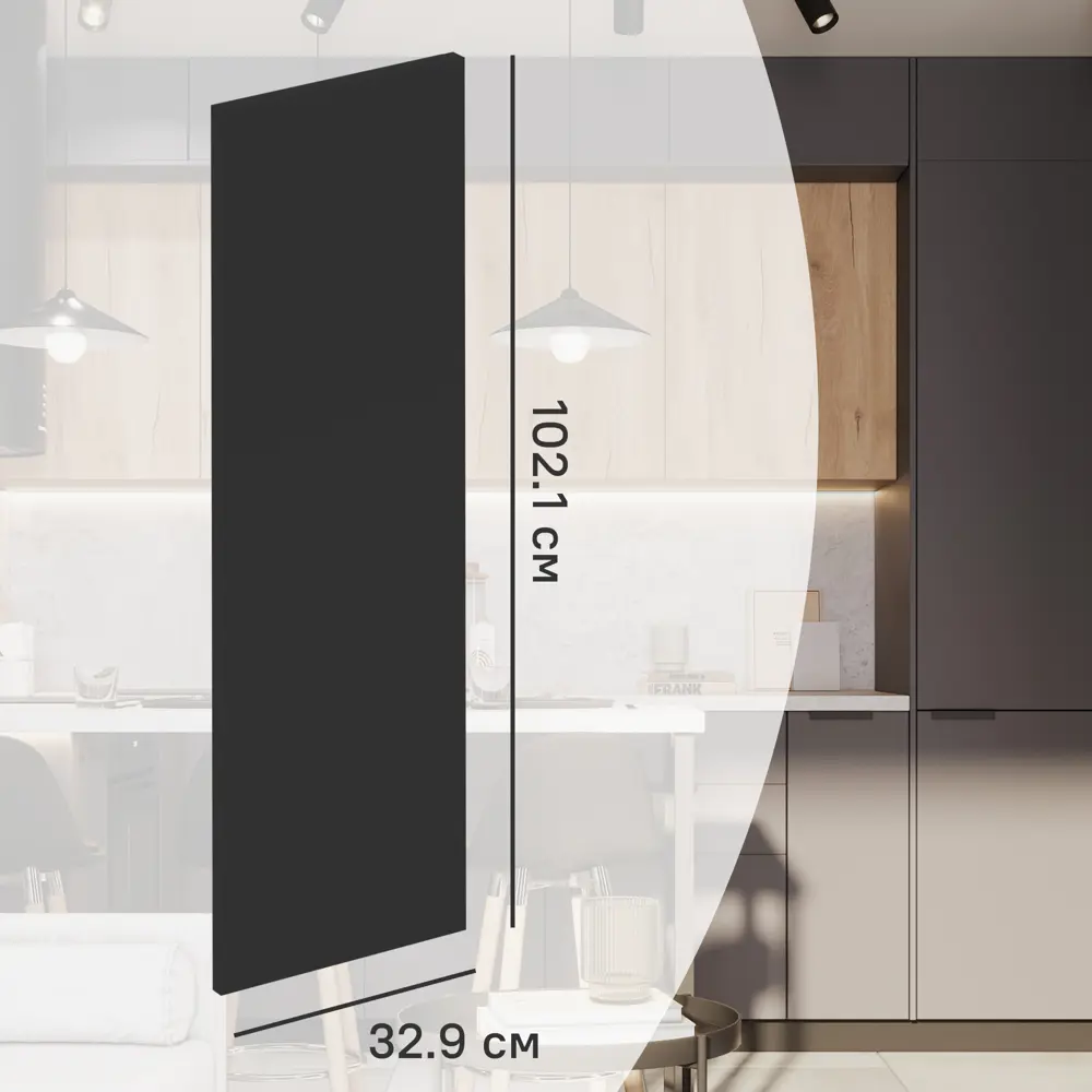 Фасад кухонного шкафа София 32.9x102.1 см KONSENSA ЛДСП цвет серый 89406478 STLM-2096009 София Грей