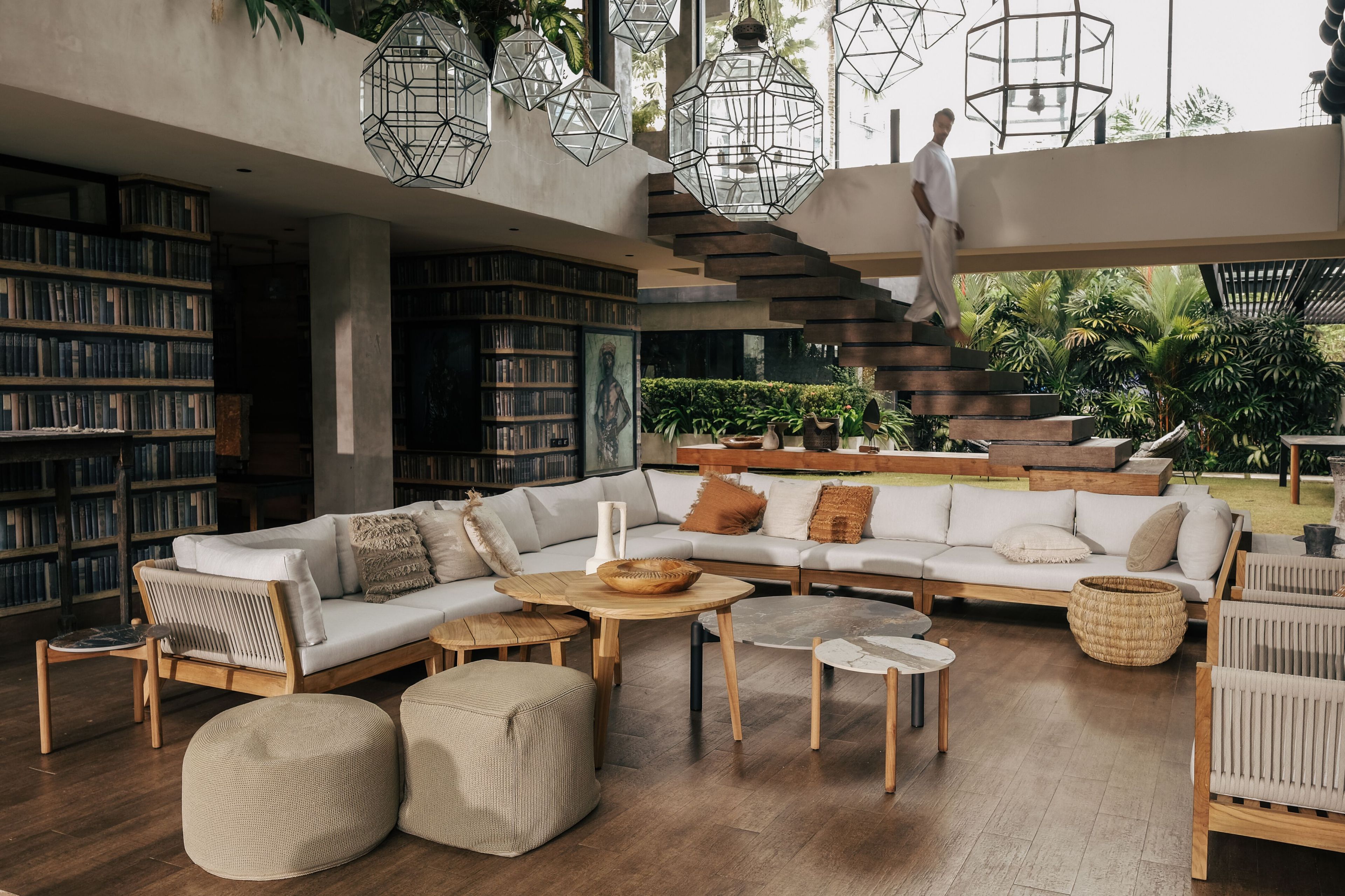 Квадратный садовый пуфик из веревки cbdesign Виареджо ARCH-00086752 - Вид №7