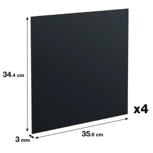 Задняя стенка Spaceo Kub 35.6x34.4 см ДВПО/ХДФ цвет графит 4 шт