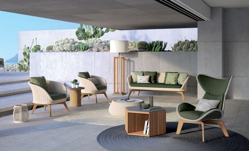 Atmosphera Низкий садовый стол из тика с местом для хранения вещей Zeta Ze.tb - Вид №3