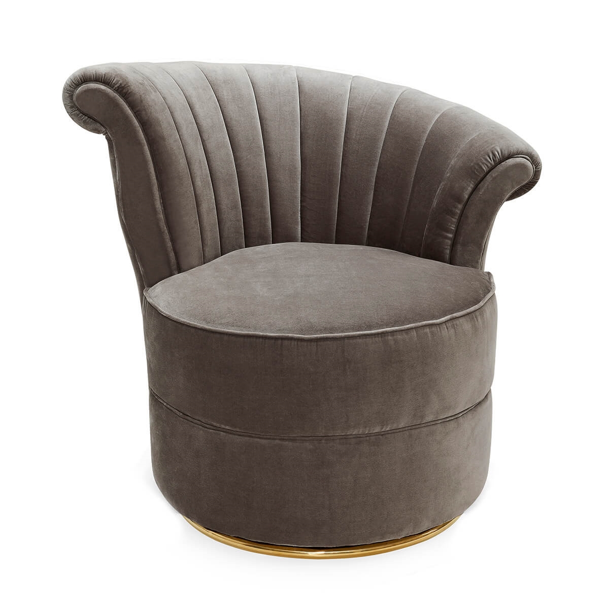 700397-TP ABHIKA КРЕСЛО FANIT VELVET GREY MOUSE  - Вид №4