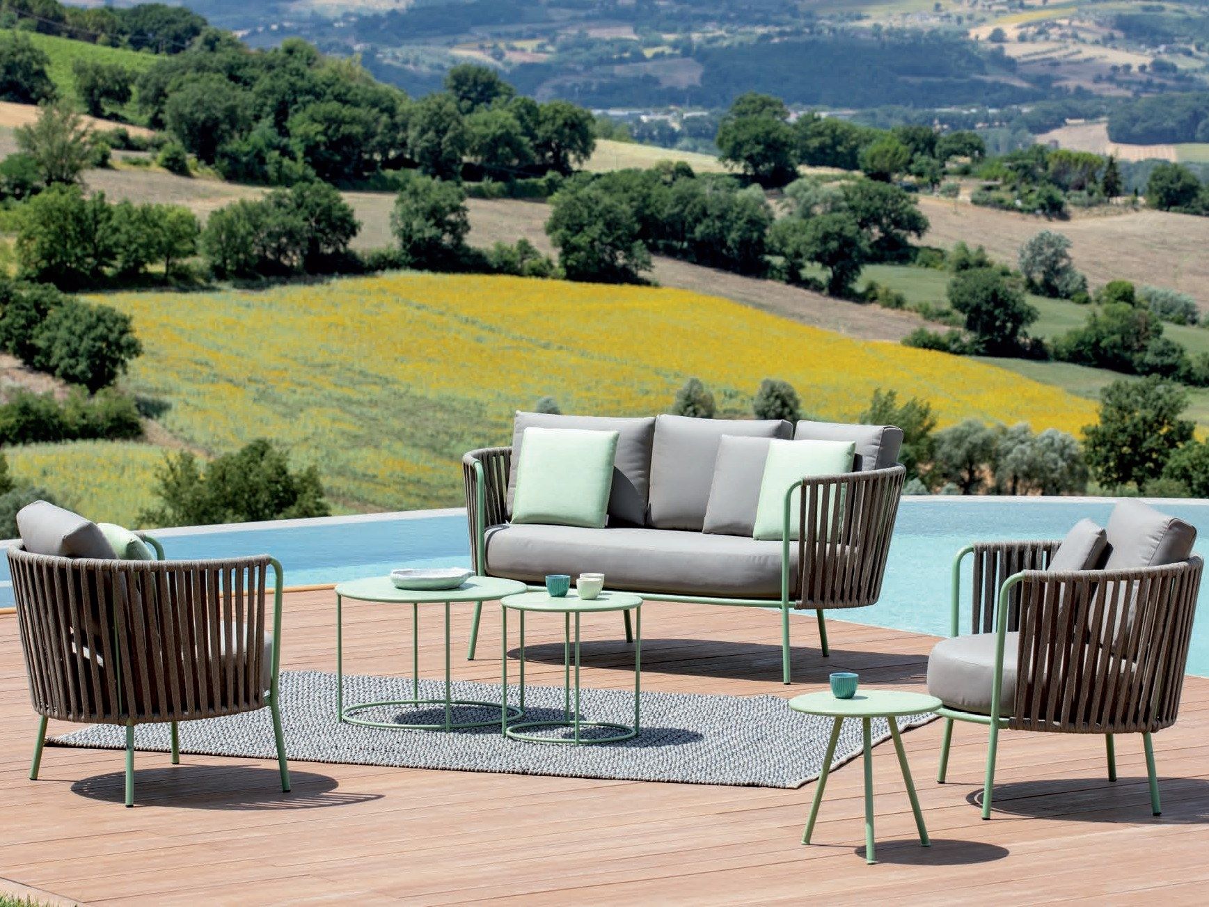 Садовое кресло с подлокотниками Vermobil Daisy Rope ARCH-00074973 - Вид №7