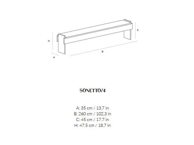 Скамейка из массива дерева Lando SONETTO ARCH-00089103 - Вид №7