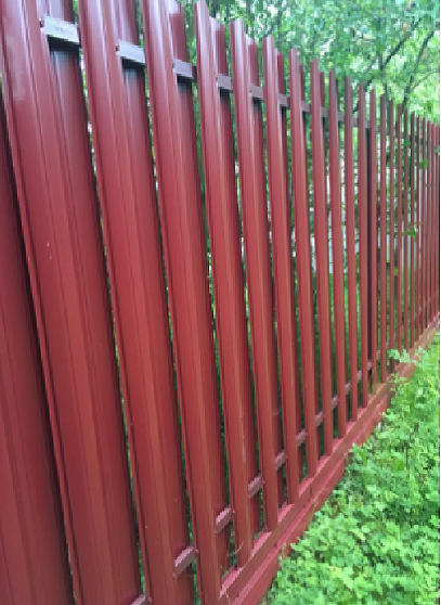 Штакетник пластиковый терракот RAL 3011 ГеоПластБорд GPBST-159 - Вид №9