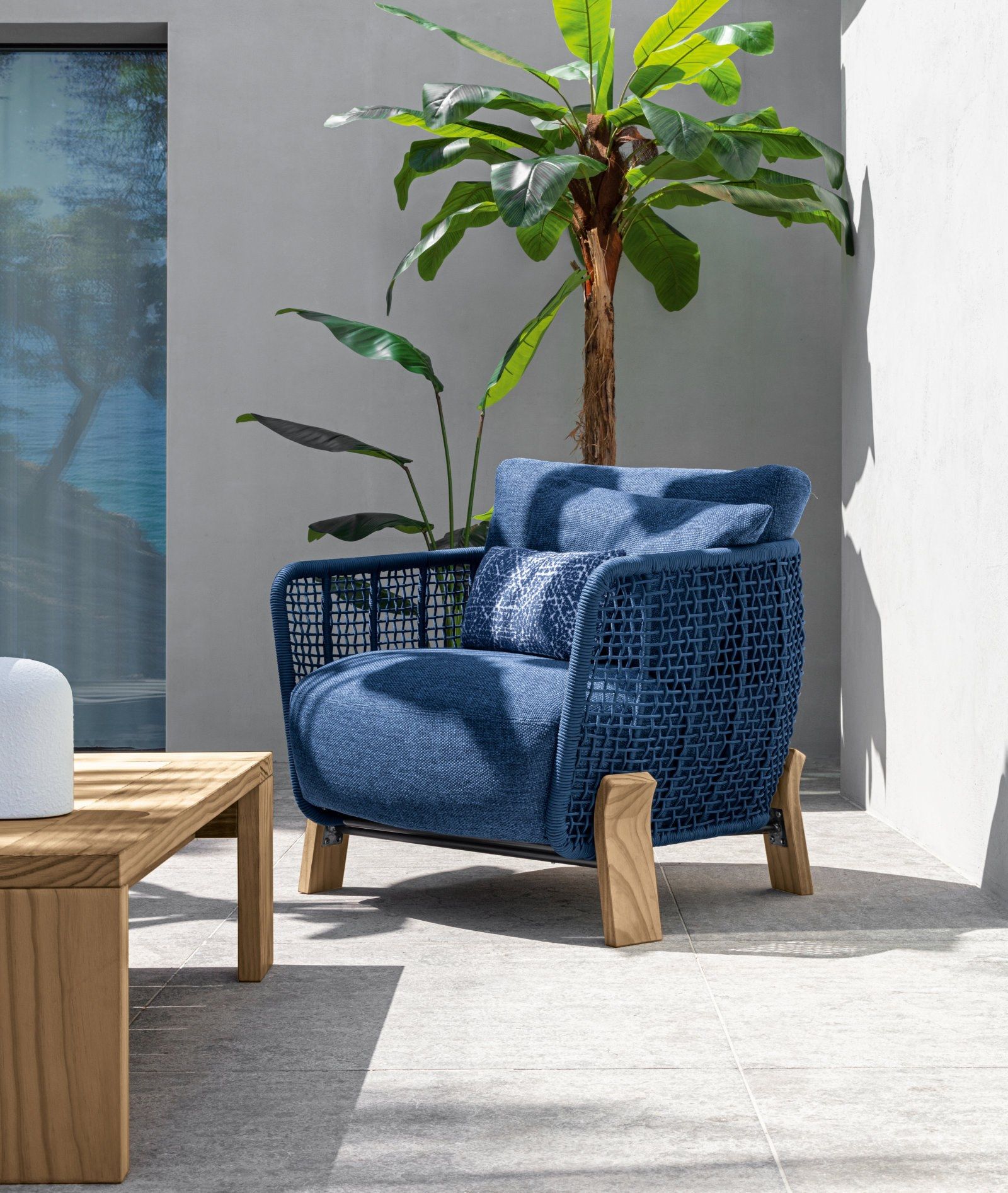 Тканевое садовое кресло с подлокотниками Talenti Argo-wood ARCH-00062270 - Вид №1