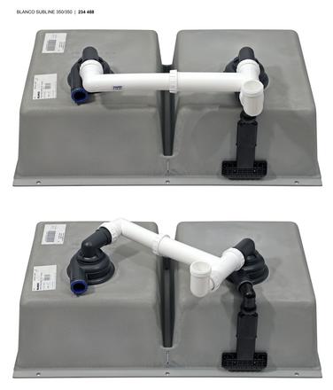 523576 Кухонная мойка Blanco Subline 350/350-U алюметаллик  Blanco Subline Алюметаллик - Вид №5