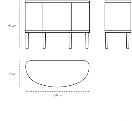 Scarlet Splendour Комод с распашными дверцами Vanilla noir sun-id-1494559 - Вид №7