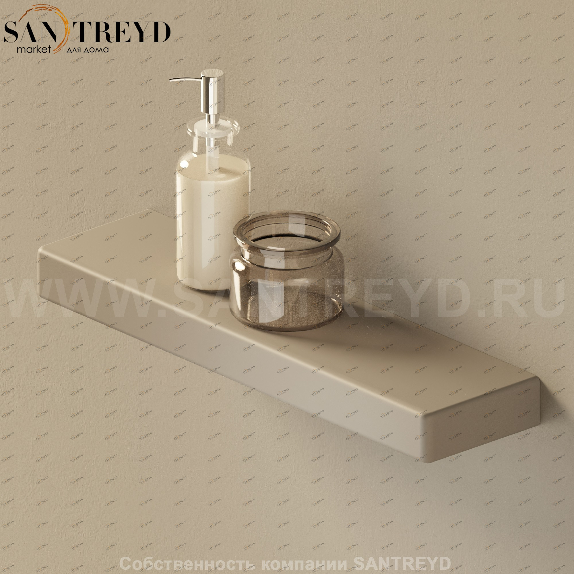 Flaminia BRICK SLIM Полка серая 5090S.1019 Ceramica Flaminia 5090S1019