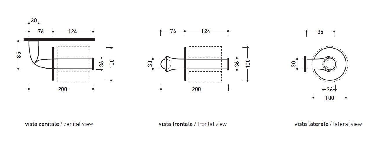 Металлический держатель рулона Ceramica Flaminia Fold ARCH-00120619 - Вид №2