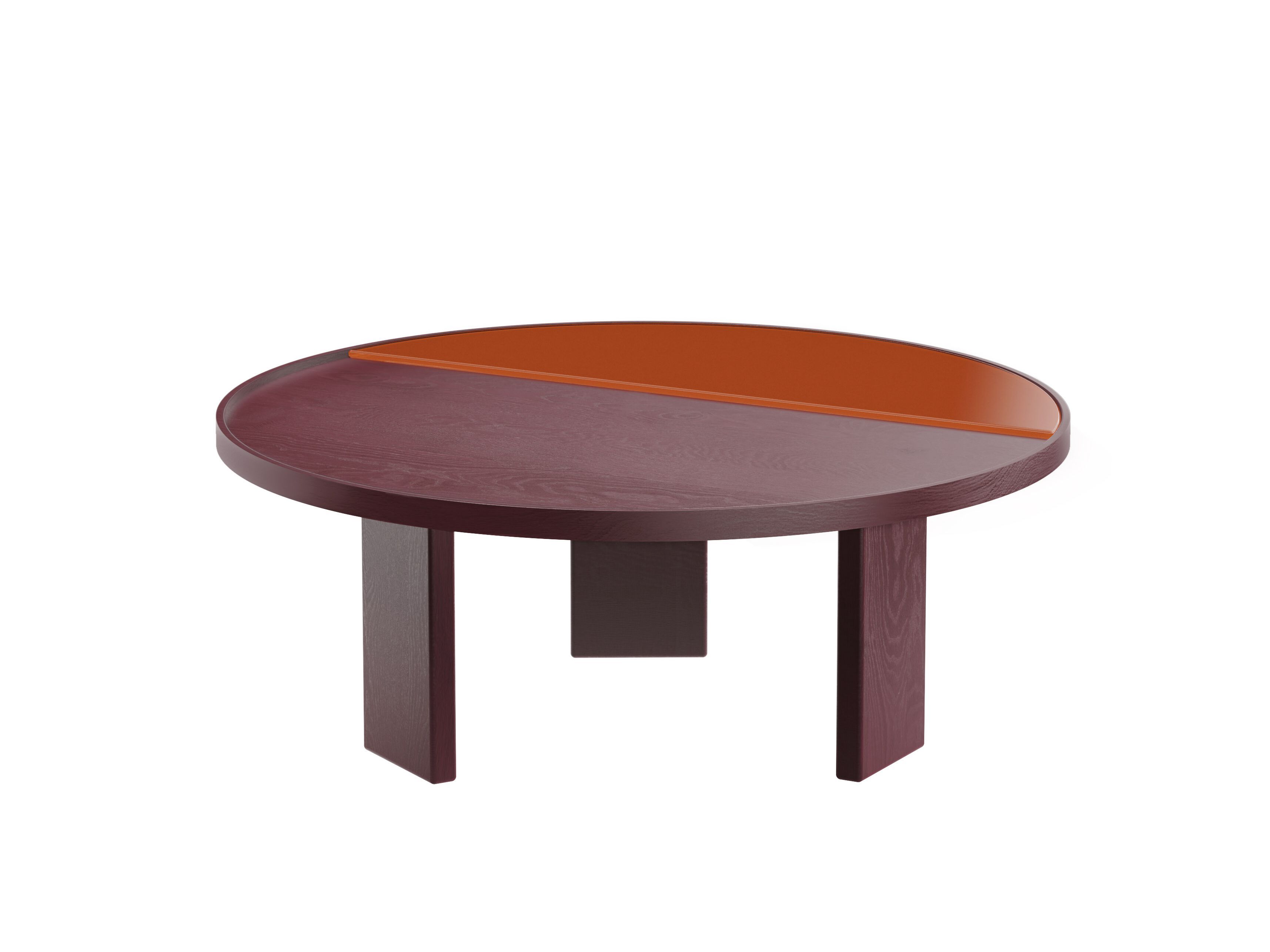 Круглый журнальный столик из дерева и стекла Noah Living Piet ARCH-00067689 - Вид №2