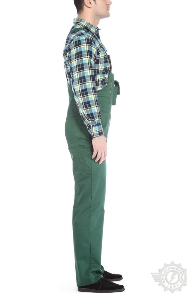 65609 Полукомбинезон "Эксперт-2" зеленый  Летняя спецодежда  размер 56-58/182-188  - Вид №4