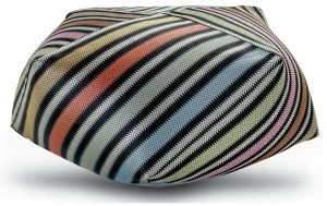 MissoniHome Пуф Diamond из рафии в полоску barrè Master moderno