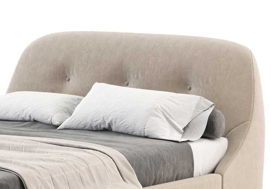 Двуспальная кровать из микрофибры с мягким изголовьем Stylish Club Voilier ARCH-00082588 - Вид №5