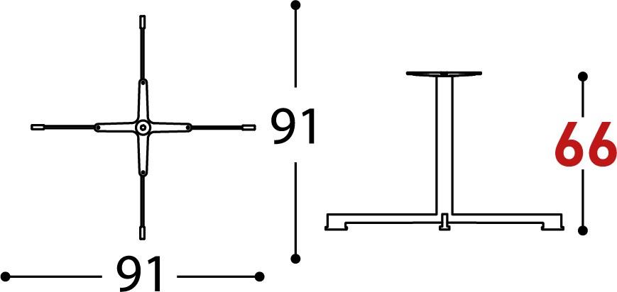 Varaschin Основание стола из стали с 4-звездочным порошковым покрытием Summer set 147bl - Вид №6