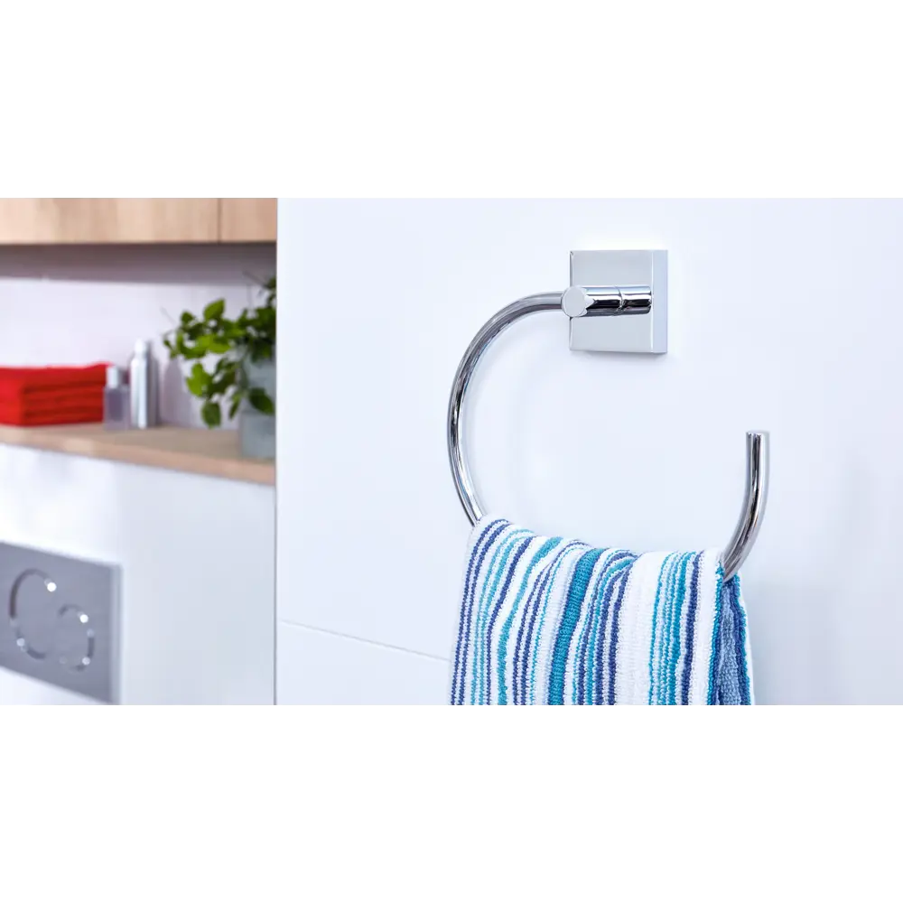 Держатель для полотенец кольцо Tesa Ekkro цвет серебристый 82104216 STLM-2202884 - Вид №4