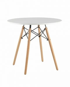 Стол обеденный круглый белый D 80 см DSW EAMES EAMES DSW 00-3958823 Белый