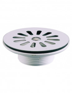 700100 000 00  Сливная решетка без перелива для мойки Д. 60 мм, зажим 0/55 мм, NF, нержавеющая сталь Valentin Сталь