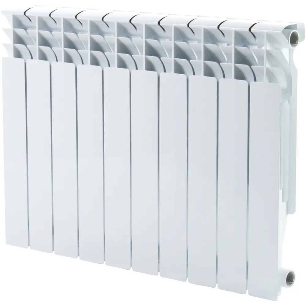 Радиатор Monlan Aluminium 500/96 алюминий 10 секций боковое подключение цвет белый STLM-2152322 - Вид №1