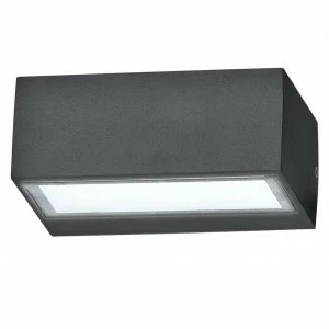 Уличный светильник галогеновый настенный антрацит Twin Ap1 Big Antracite Twin Ap1 Big IDEAL LUX TWIN 00-3897573 Серый