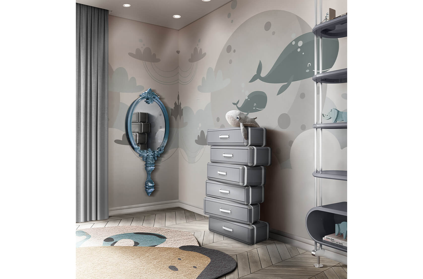 CIST775 Зеркала для детской Синий магический Circu  - Вид №6