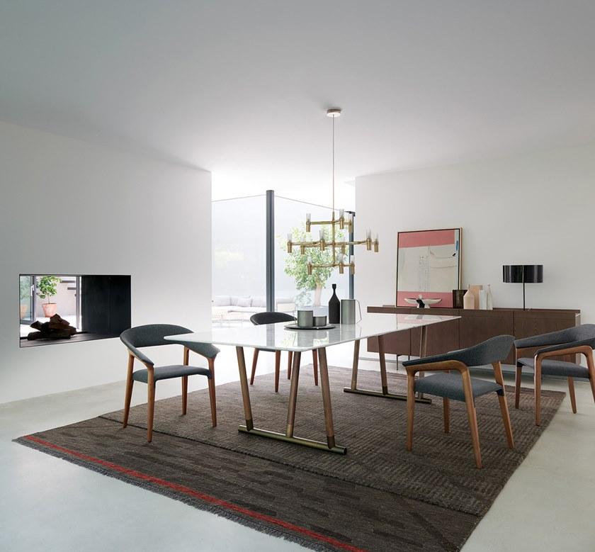 Potocco Прямоугольный стол из керамогранита Pipe 885/tr - Вид №3