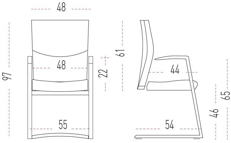 Стул для ожидания с подлокотниками Kados Santreyd sun-id-1406190 - Вид №5