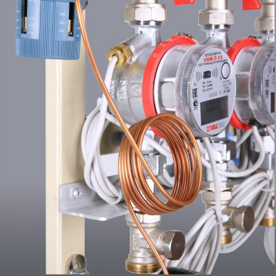 VT.GPA.05S04.L3 Узел этажный для поквартирного учета тепловой энергии с автоматическим регулятором перепада давлений Valtec 3/4", 3 вых., ввод слева  - Вид №8