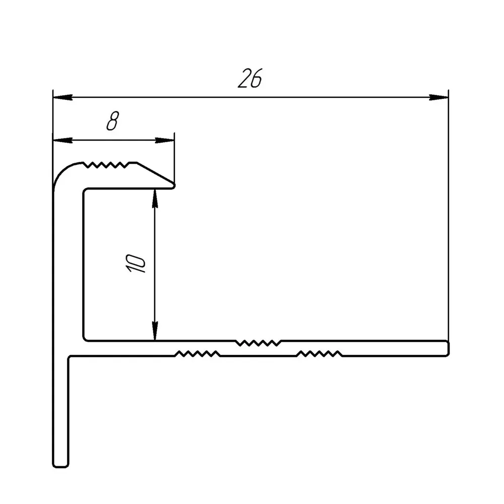 Уголок гибкий для ступеней Alprofi 270 см цвет золото STLM-2125655 - Вид №2