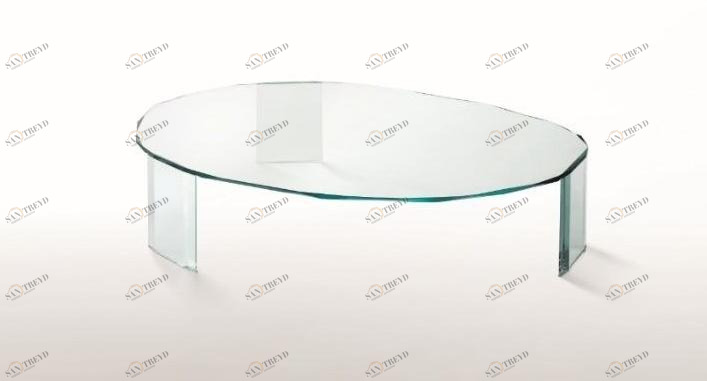 Glas Italia Низкий овальный журнальный столик из хрусталя Kooh-i-noor sun-id-1419433