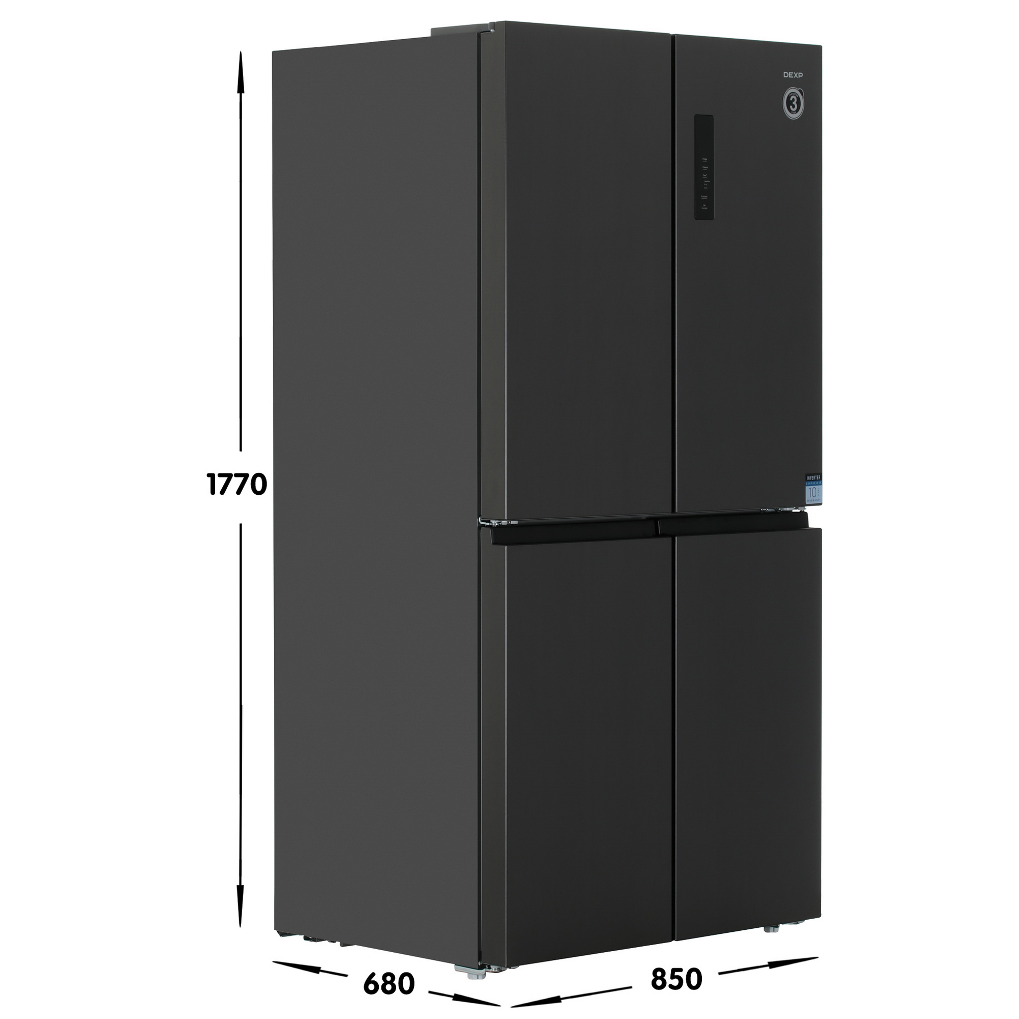 9098448 Холодильник многодверный   DEXP MСr4-51AMG серебристый STDN-0140448 - Вид №6