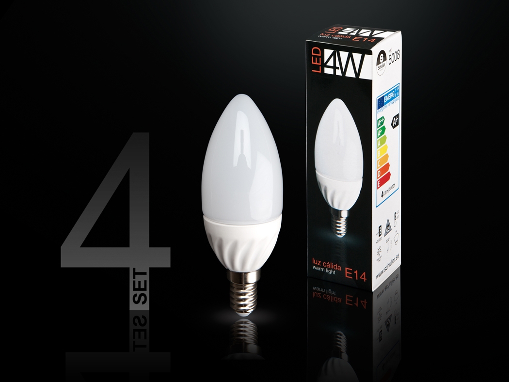 068192 Комплект 4L LED 3000K 4W E14 Schuller 