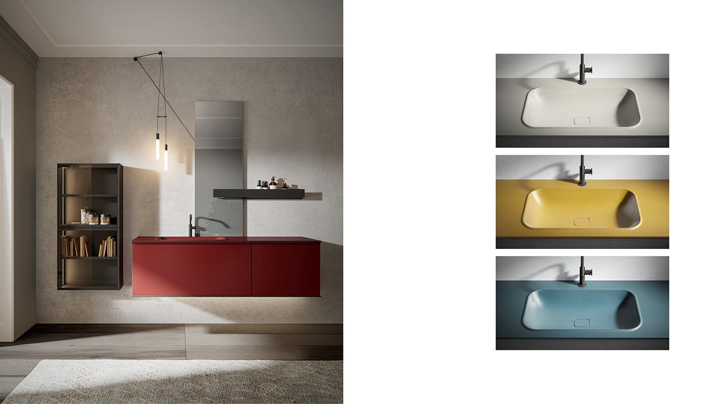 ED-ST20 Edone Встраиваемый умывальник Goccia Тонкая кромка, поднимающаяся сверху для нетрадиционной идеи раковины, рожденной тихими концентрическими волнами в тишине пруда  - Вид №4