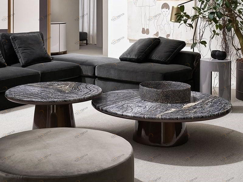 Meridiani Круглый журнальный столик из мрамора sun-id-1439848