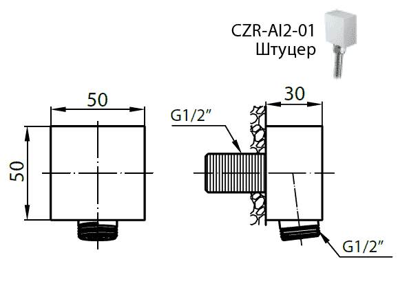 Штуцер Cezares CZR-C-AI2-01 ARTICOLI VARI - Вид №1