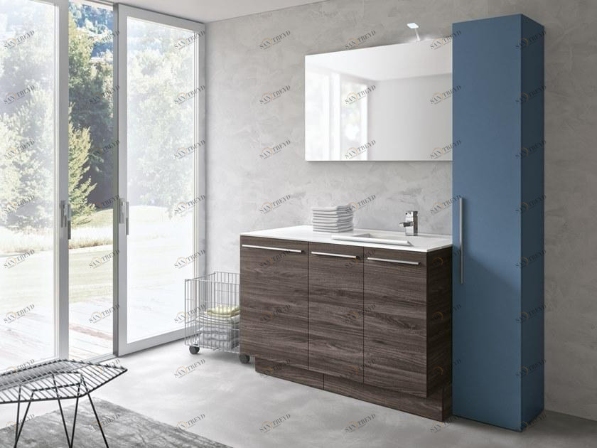 Gruppo Geromin Шкаф для стирки колонного типа из дерева с распашными дверцами и раковиной Store sun-id-1440751