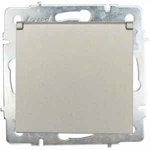 Розетка встраиваемая Lezard Vesna с заземлением с крышкой IP44 цвет титан