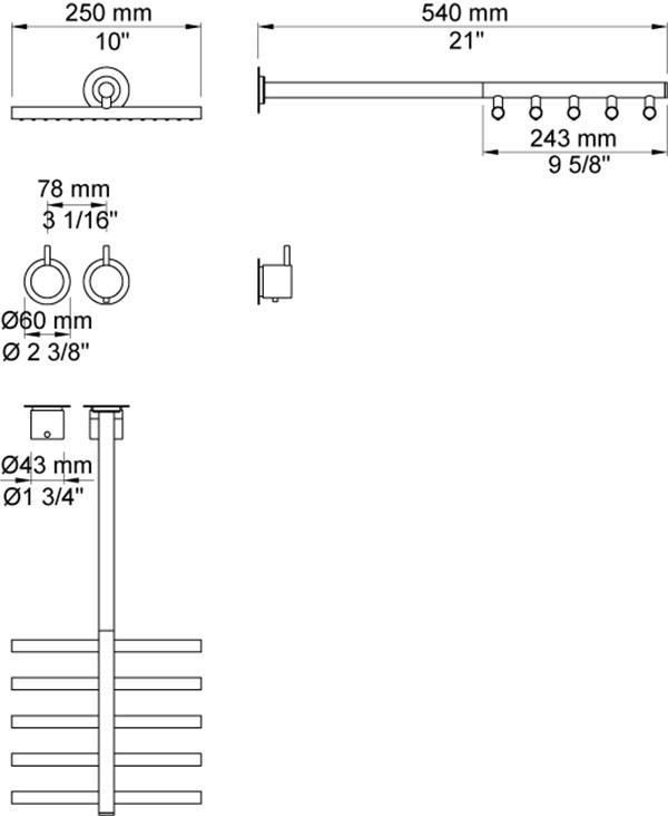 VOLA Смеситель для душа с лейкой sun-id-1461604 - Вид №3