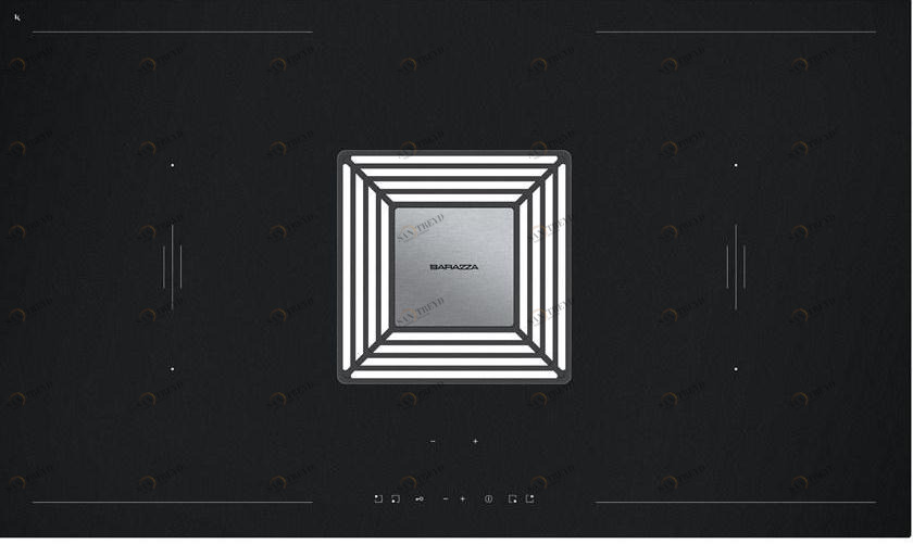 Barazza Индукционная стеклокерамическая плита со встроенной вытяжкой Zero 1pidz90i